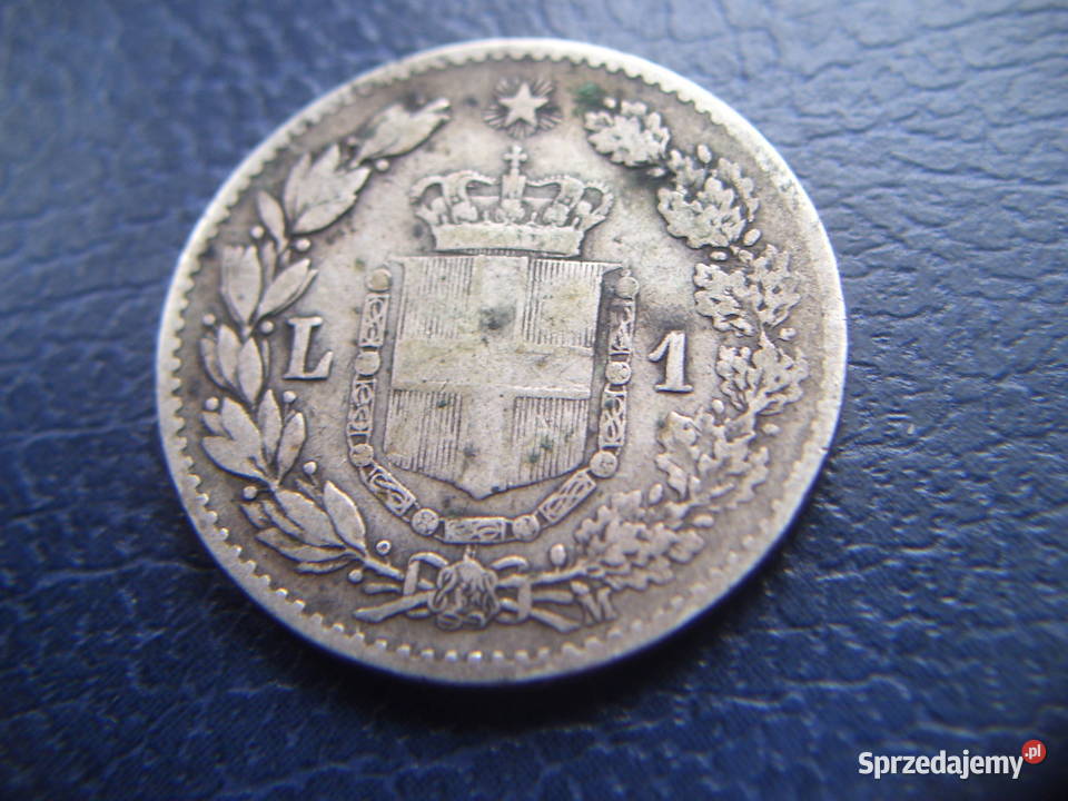 Stare monety 1 lir 1887 Włochy srebro Lesko