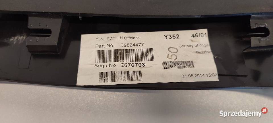VOLVO V60 OSŁONA KLAPY BAGAŻNIKA 31271472