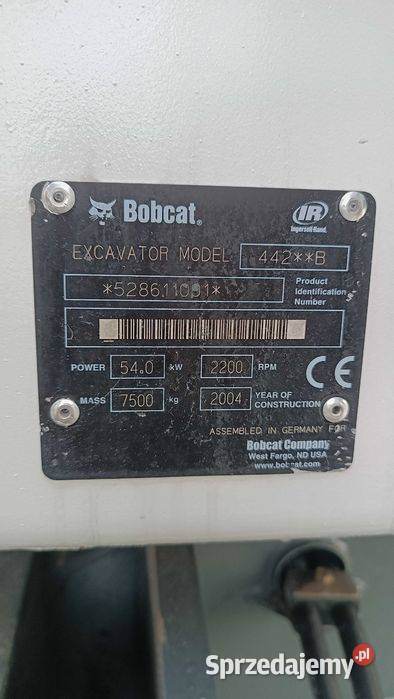 Minikoparka BOBCAT 442 75T TEREX TC 48 75 dolnośląskie Sułów sprzedam