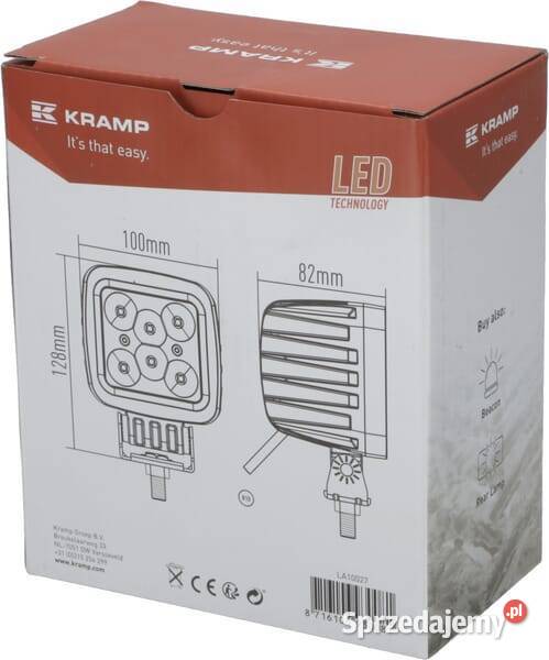 Lampa robocza LED kwadratowa 42W 3780 lm 1030V Kamionna