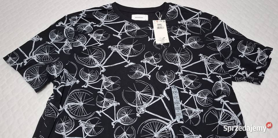 Koszulka krótki rękaw Tshirt Reserved XXL czarna Czeladź