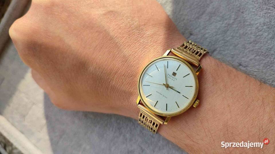 Luksusowy zegarek męski Tissot złoto próby 750 i Warszawa sprzedam