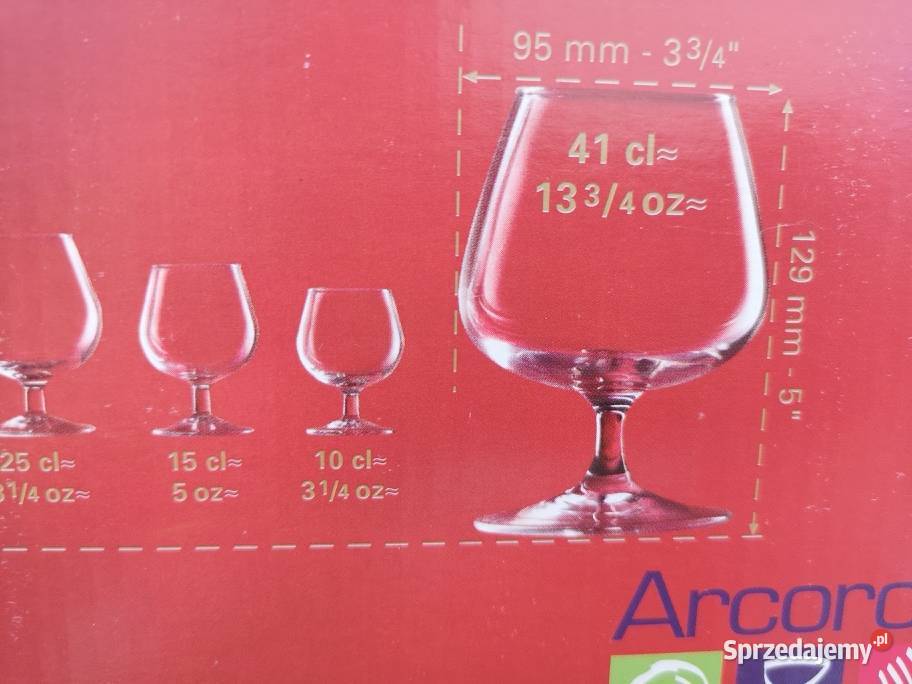 kieliszki Degustation Arcoroc 410 ml 6 sztuk Wrocław sprzedam