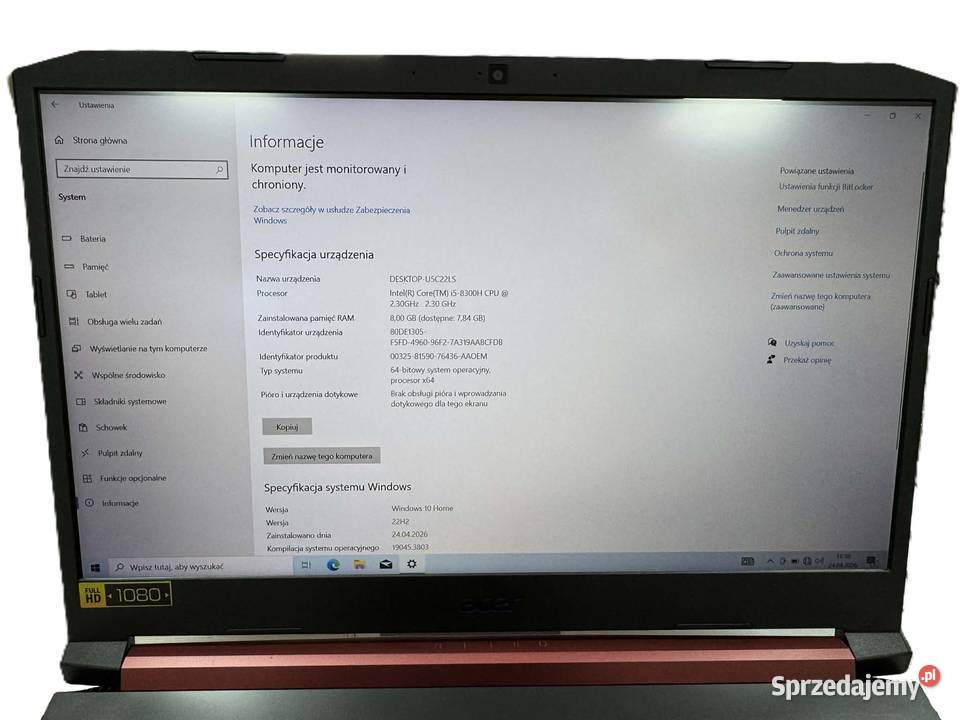 Laptop gamingowy Acer AN51554 Elbląg