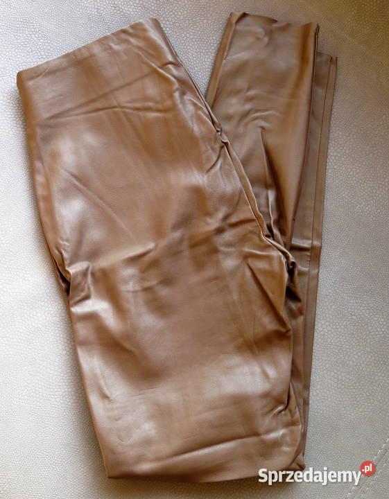 Piękne nowe legginsy z eko skóry r 38 M