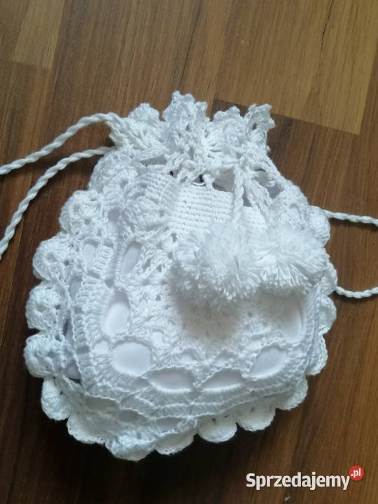 Torebka komunijna biała komplet z mitenkami Katowice
