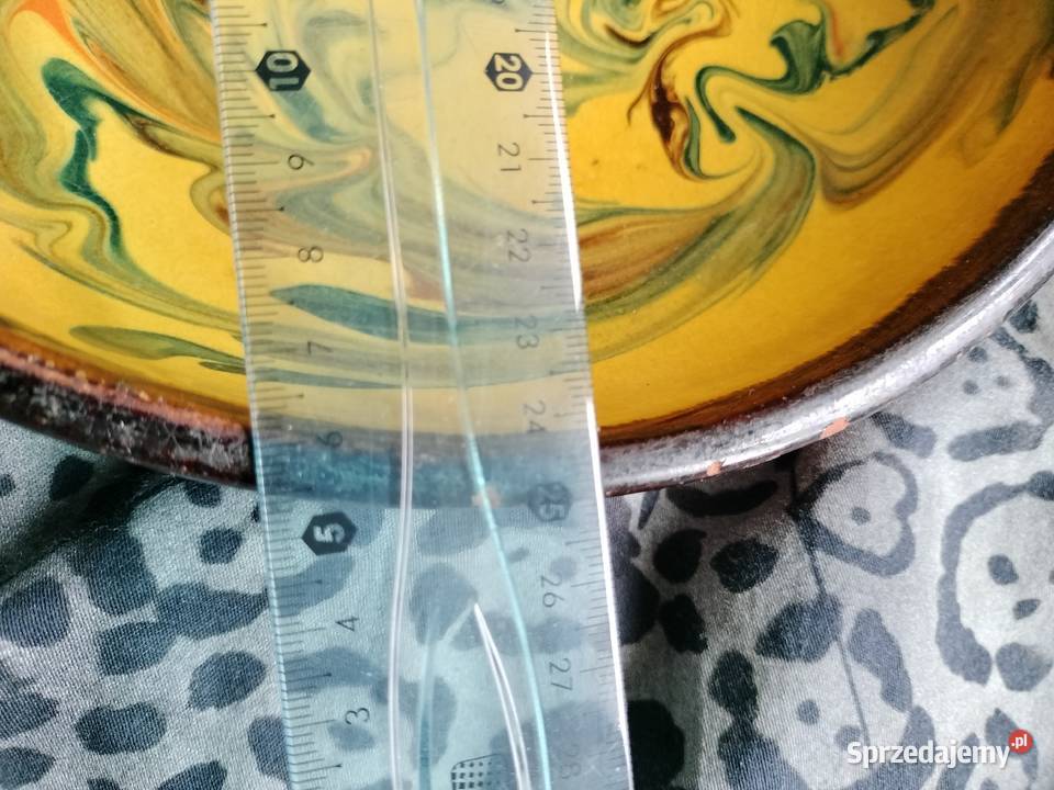 Stara Głęboka ceramiczna misa maziaje PRL Choszczno