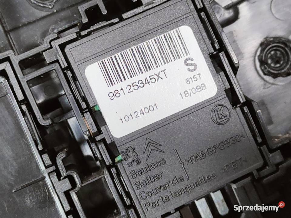 Panel Regulacji Fotela Lewy Przód Citroen DS7 wielkopolskie Pleszew