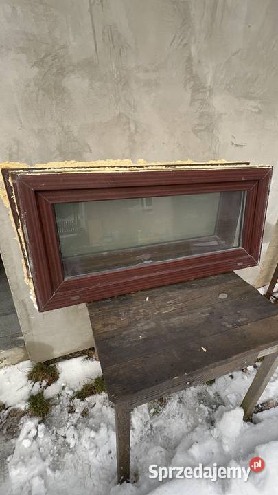 Okna PCV 117x54 uchylne mahoń śląskie Kłomnice