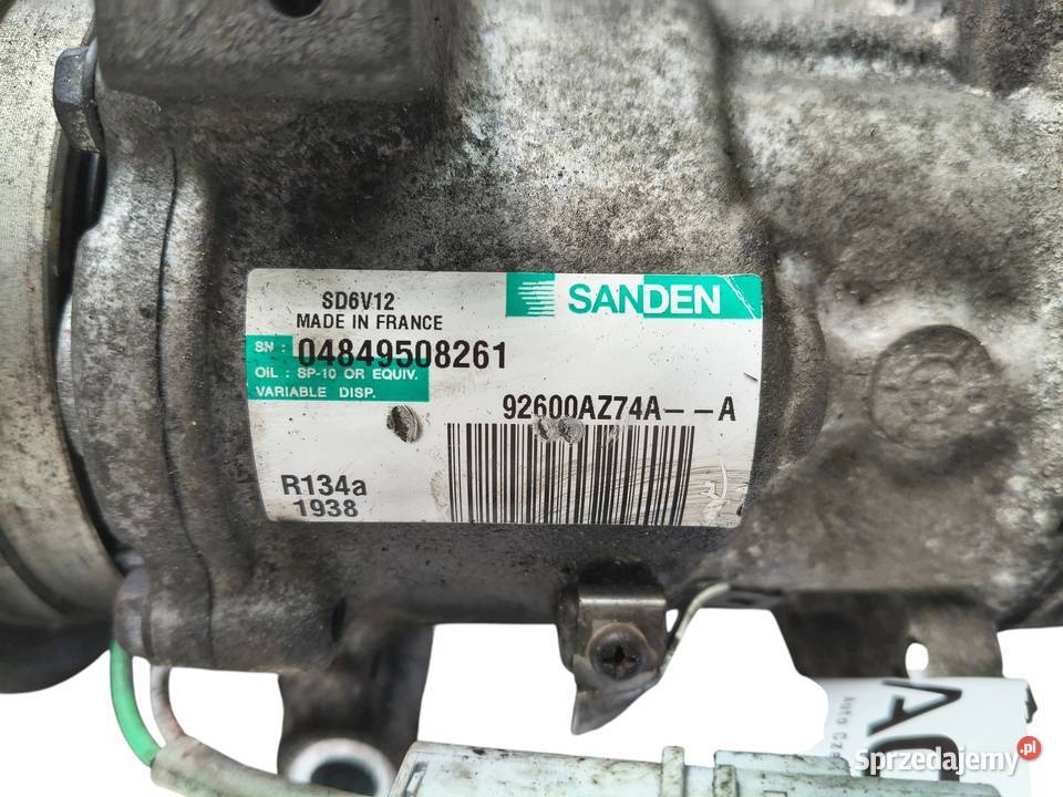 SPRĘŻARKA KLIMATYZACJI Nissan Juke 15 dCi Sanden lubelskie Chełm