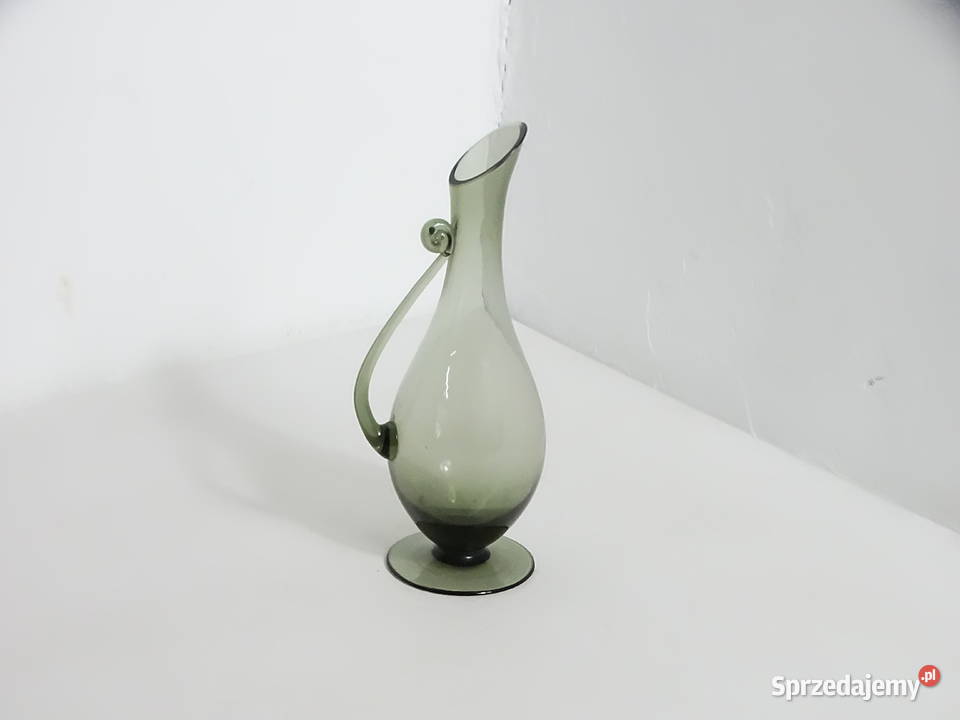 Designerski WazonKarafka PRL Szkło Artystyczne Wazony Biłgoraj