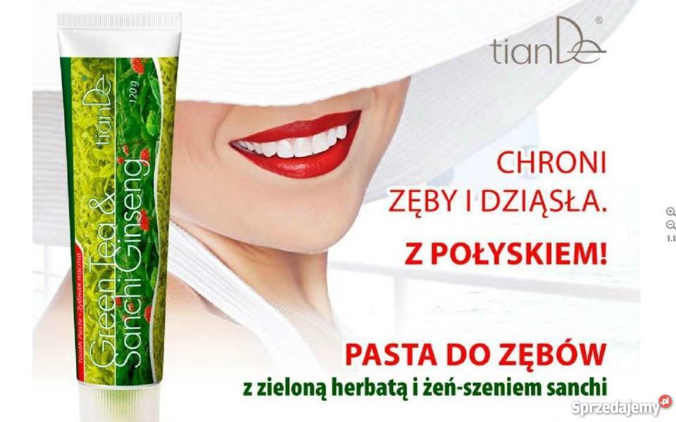 Pasta do zębów Zielona herbata Żeńszeń Sanchi Kołobrzeg