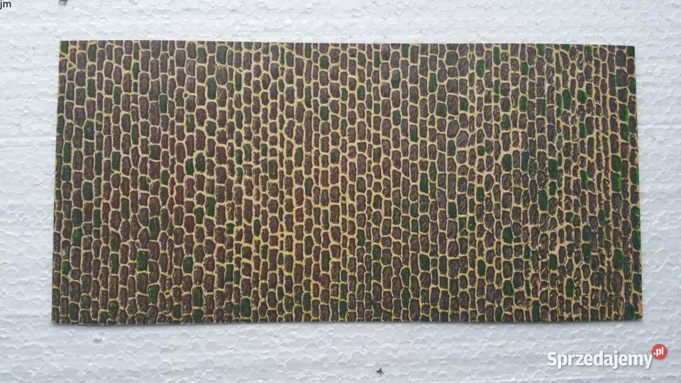 Imitacja kamienia na kartonie tłoczona do H0 TT