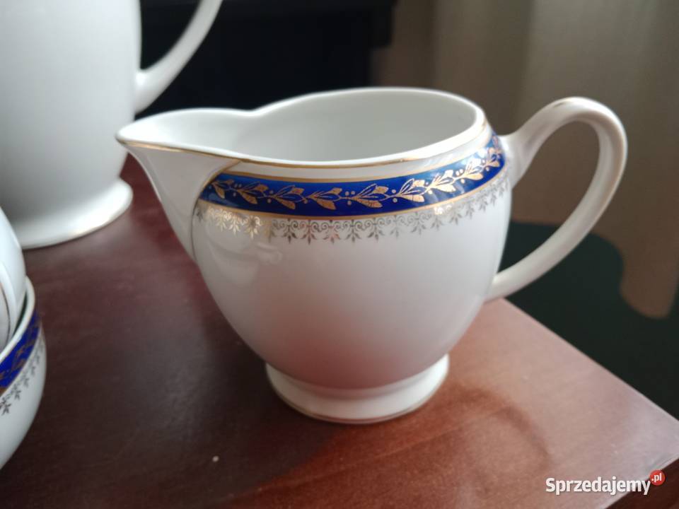 Piękny Serwis Kawowy Giesche 21 el Kobalt i Ruda Śląska