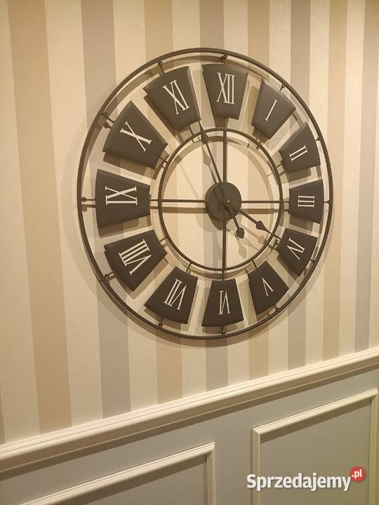 Zegar ścienny metalowy czarny NOWY OKAZJA ścienny Kraków