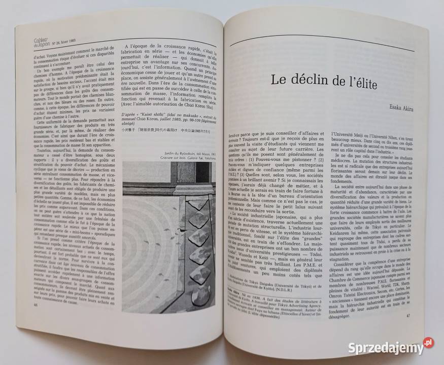 Cahiers du Japon Literatura powojenna mazowieckie