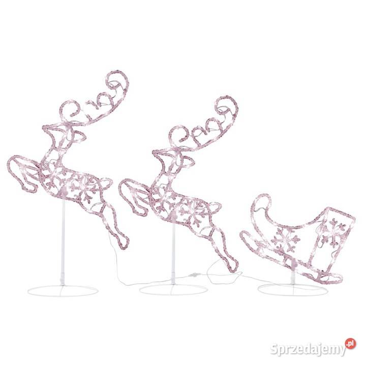 Świąteczne renifery z saniami akryl 260x21x87 Warszawa