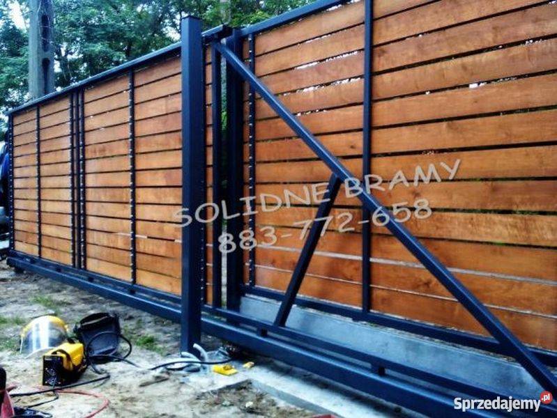 Brama automatyczna dwuskrzydłowa 4m z furtą 1m skrzydłowa mazowieckie Otwock