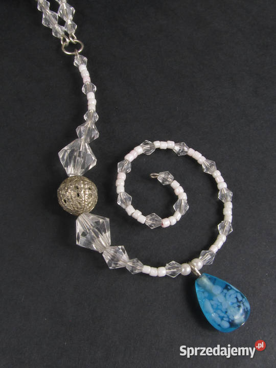 Komplet biżuterii z kryształków z dużą zawieszką Zestawy biżuterii Katowice