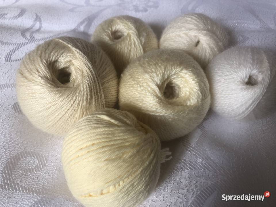 wełna włóczka wyprzedaż resztki waga 120 170 Zegrze