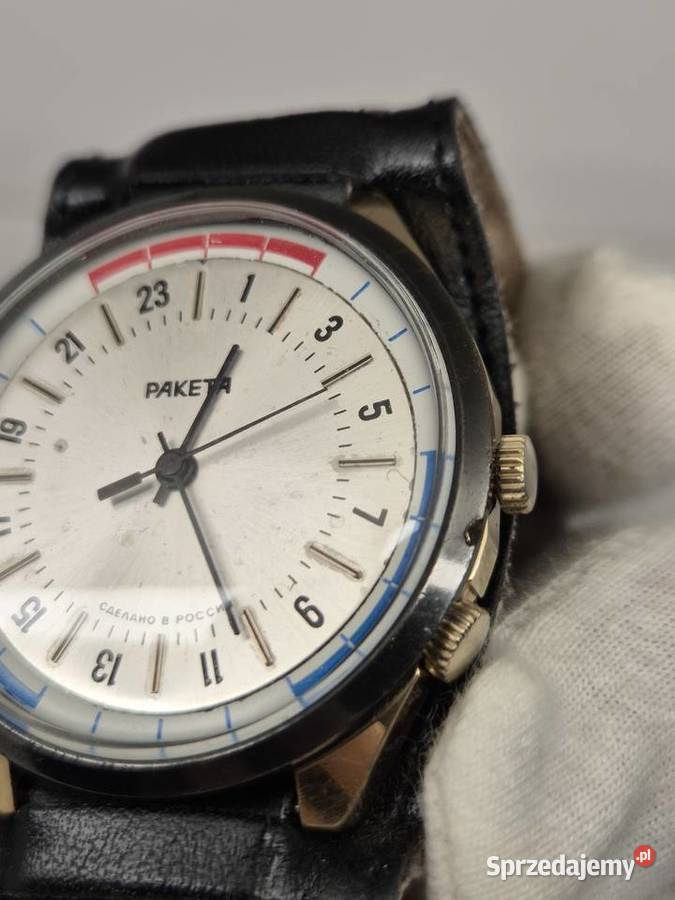 Męski zegarek mechaniczny Raketa 24h Au Chorzów