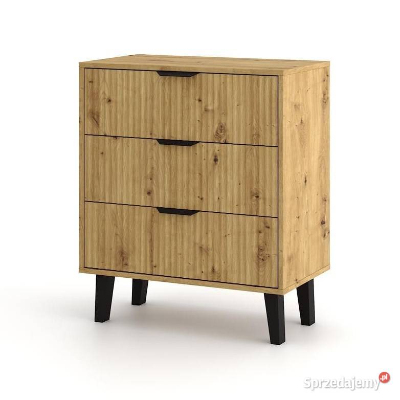 Komoda Scandi 3S SLIM DĄB ARTISAN