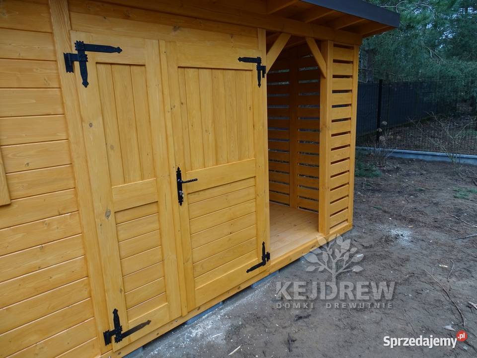 Nowoczesna stodoła domek z drewutnią nowoczesny Piła Pierwsza