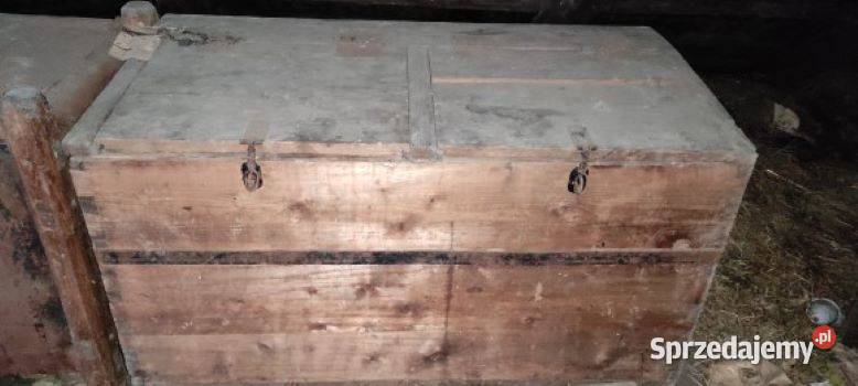 Przedwojenne skrzynie drewniane loftrustykalne Meble małopolskie Wieliczka