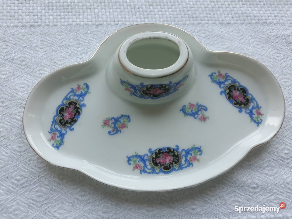 zabytkowy porcelanowy damski kałamarz antyk cudo biały Gdańsk sprzedam