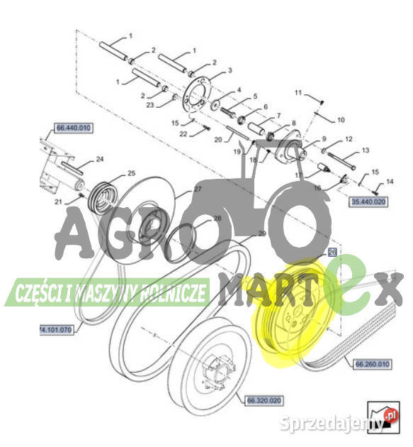84434589 84069943 TARCZA WARIATORA CX DOLNA CNH Pozostałe