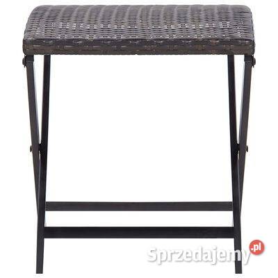 vidaXL Składany stołek rattan PE brązSKU45772 mazowieckie