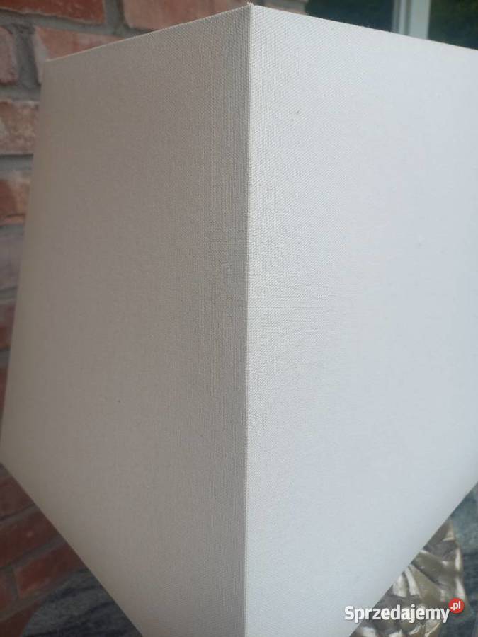 Lampka drewniana z materiałowym kloszem Nocna Gawroniec sprzedam
