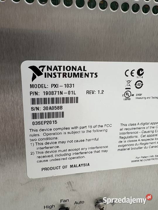 National Instruments PXI1031 4Slot PXI Mainframe Warszawa