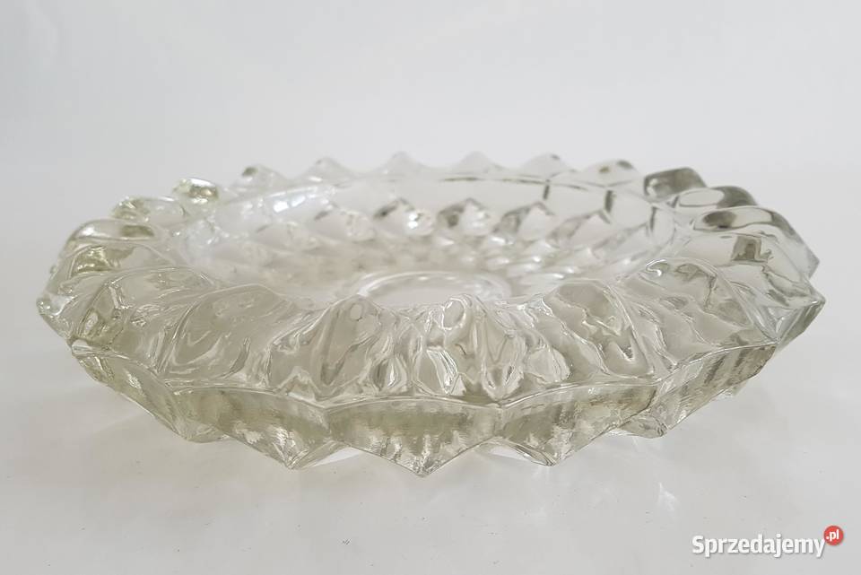 Popielniczka szklana dekoracyjna dekor szkła