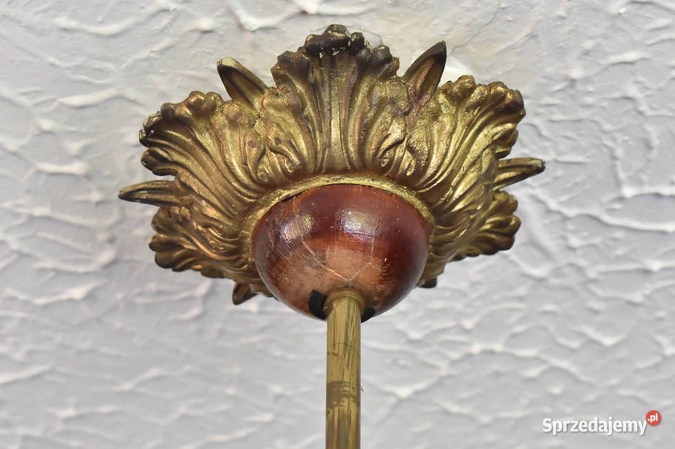 Żyrandol 2 kinkiety z mosiądzu