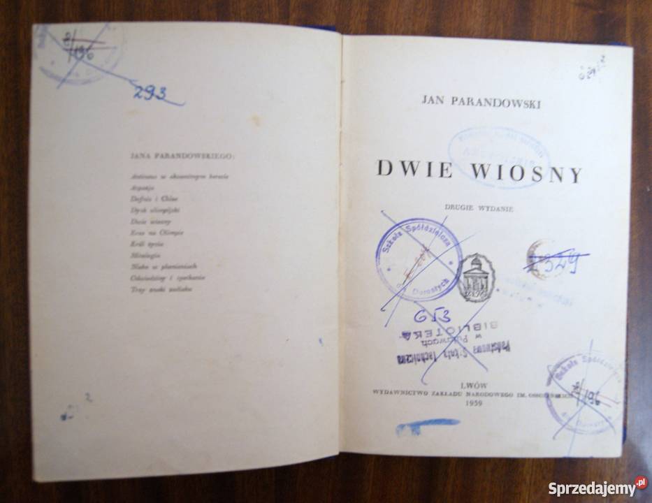 Jan Parandowski Dwie wiosny 1939 Parczew