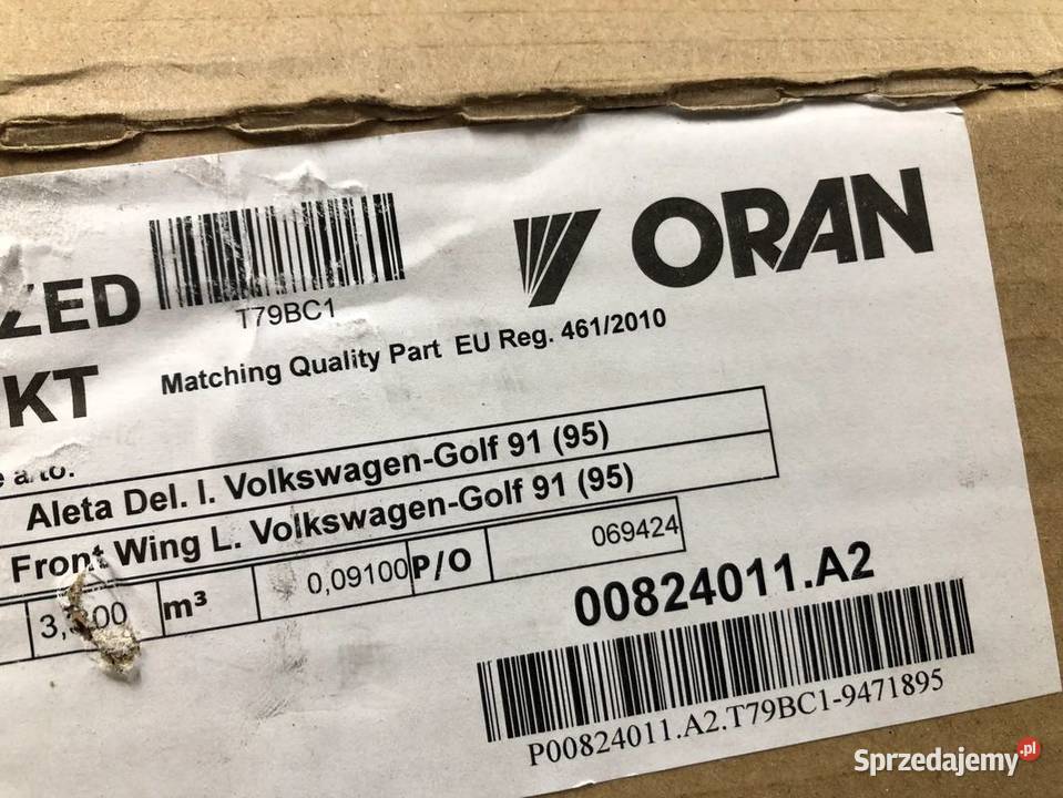 VW GOLF III 19951998 LIFT BŁOTNIK PRZÓD PRZEDNI Skarżysko-Kamienna