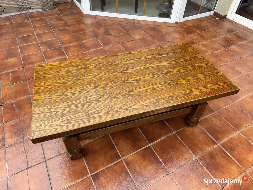 Ława dębowa stylowa do wypoczynku solidna stolik Sulbiny