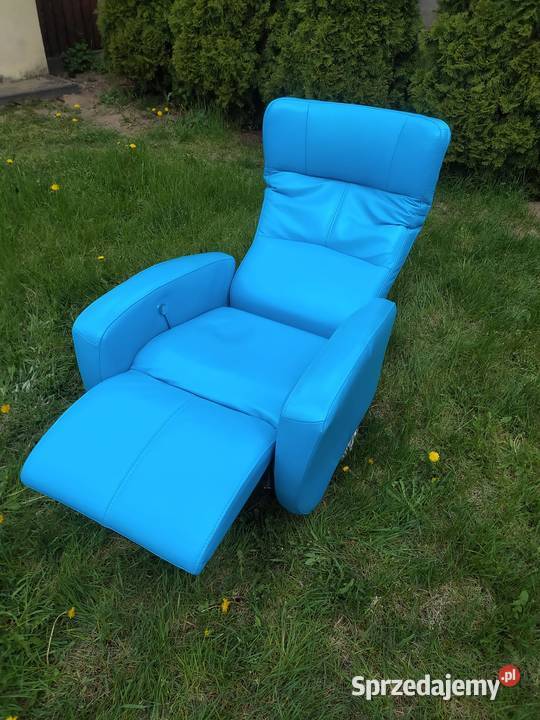 Fotel skóra naturalna obrotowy rozkładany relax mazowieckie Warszawa sprzedam