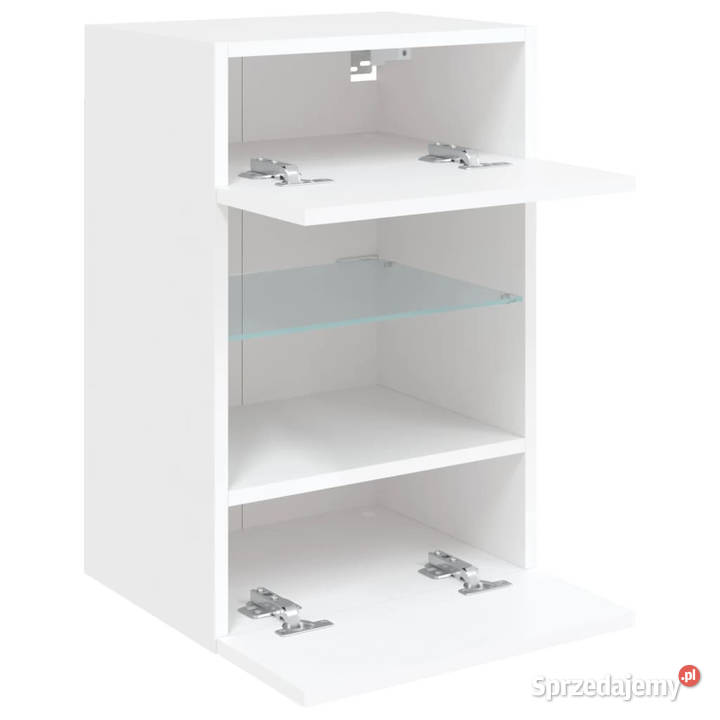 Ścienna szafka TV z LED biała 40x30x605 WM837078 Warszawa