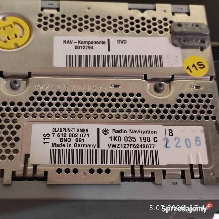 VW Eos Passat Golf Touran radio z CD i nawigacją mazowieckie