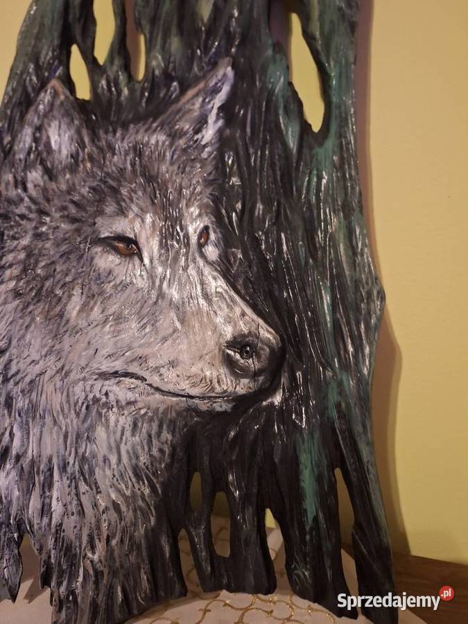 Płaskorzeźba wilk Strzyżów