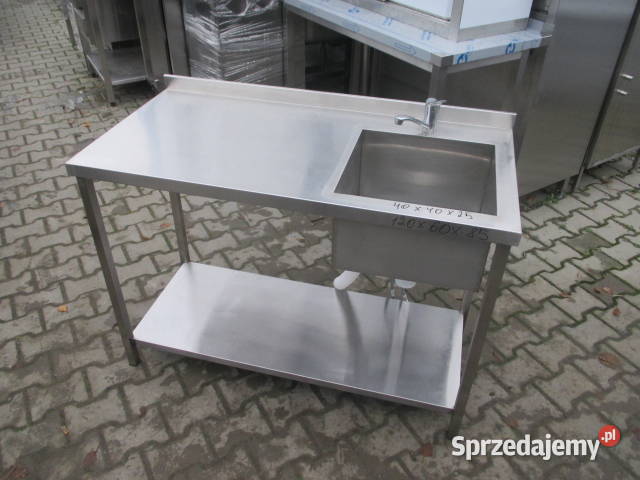Stół Zlew Jednokomorowy Z Półką Stal Nierdzewna