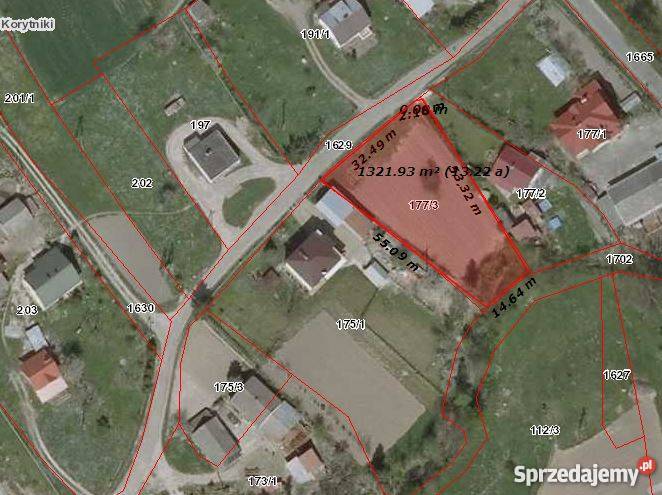 Korytniki Działka budowlana 1320 m
