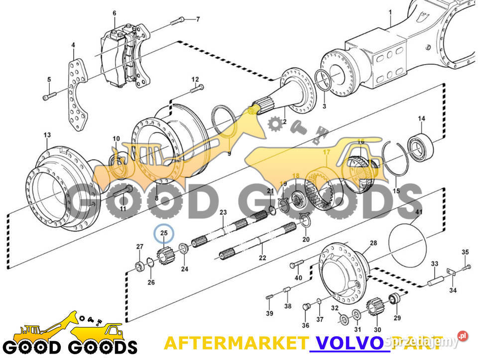 VOLVO KOŁO ZĘBATE 11102302 11034126 11034084 Części do maszyn budowlanych Władysławów sprzedam