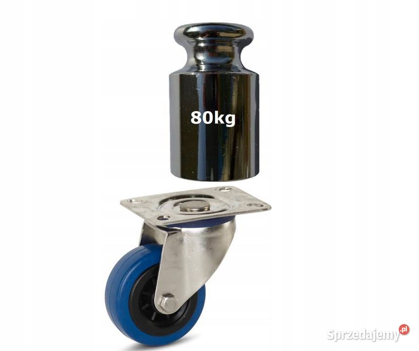 Koło Obrotowe z Gumy 80mm 80 Stal Nierdzewna Kozienice