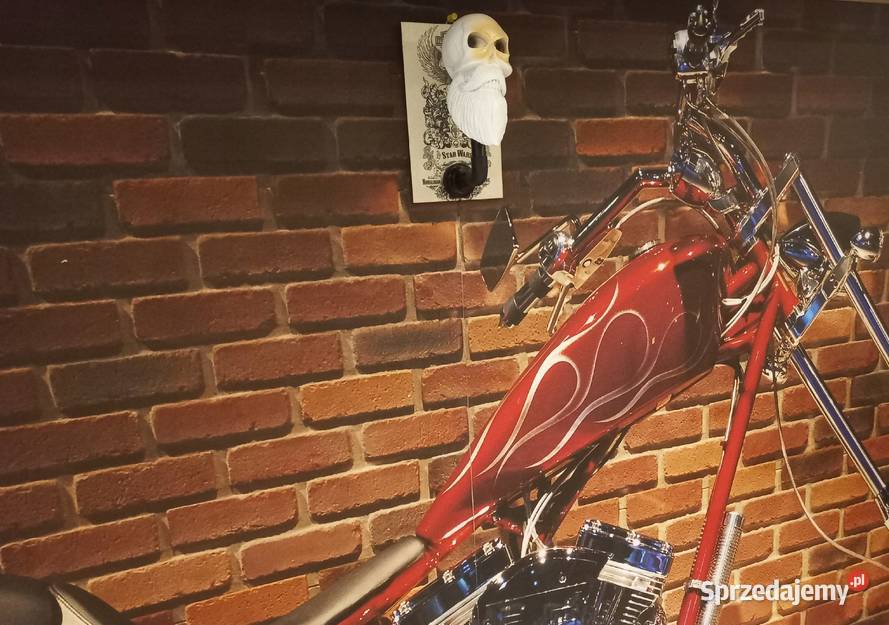 CZASZKA DEKORACJA NA ŚCIANĘ PREZENT MOTOCYKL