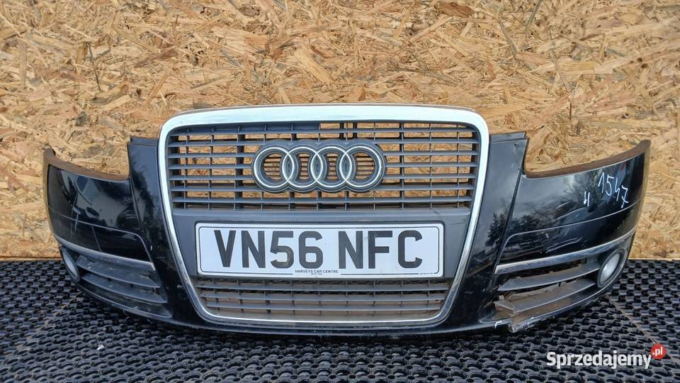 AUDI A6 C6 ZDERZAK PRZÓD GRILL HALOGEN LY9W Zbierkowo