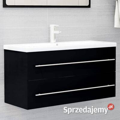 vidaXL Szafka pod umywalkę czarna 100x385x48 Warszawa