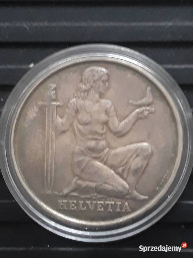 5 Franków Szwajcaria 1936 r Fundusz ArmiiUnikat Konin